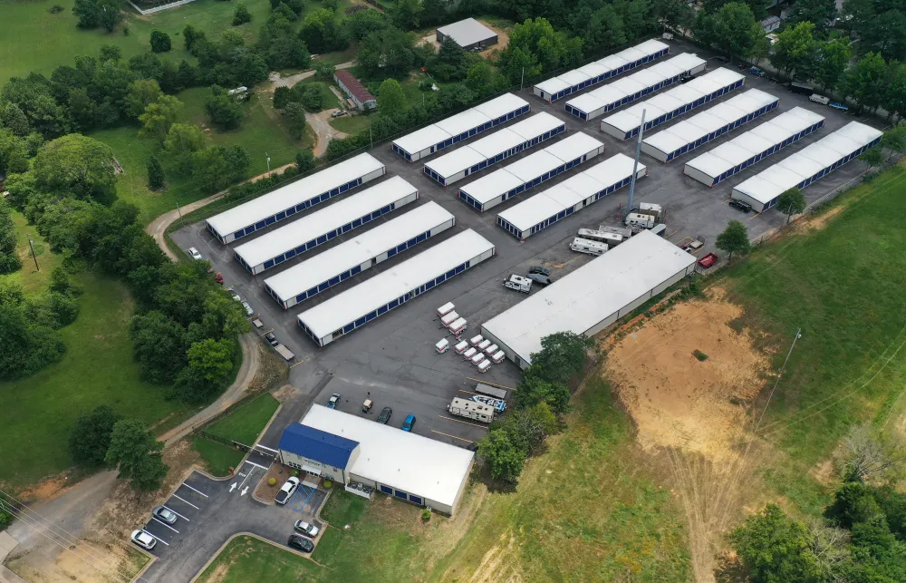 aerial view of a building