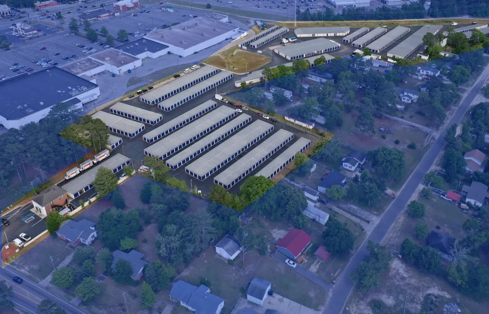 aerial view of a large building