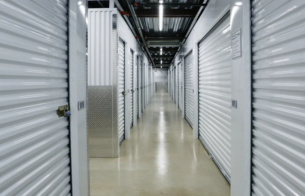 a long hallway with white walls