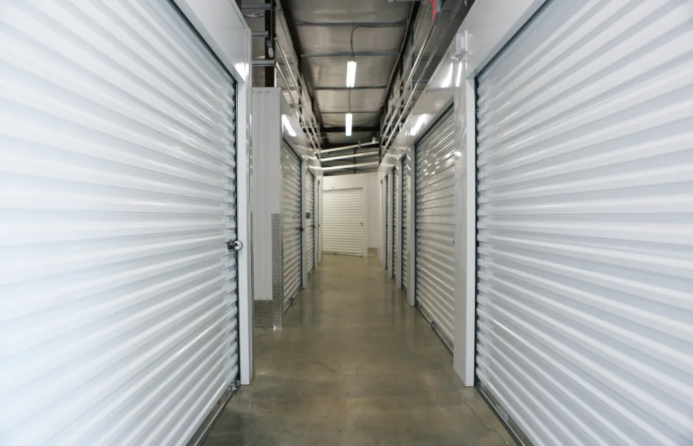 a long hallway with white walls