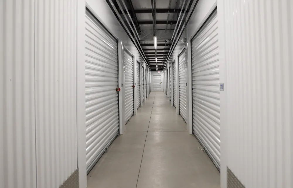 a long hallway with white walls