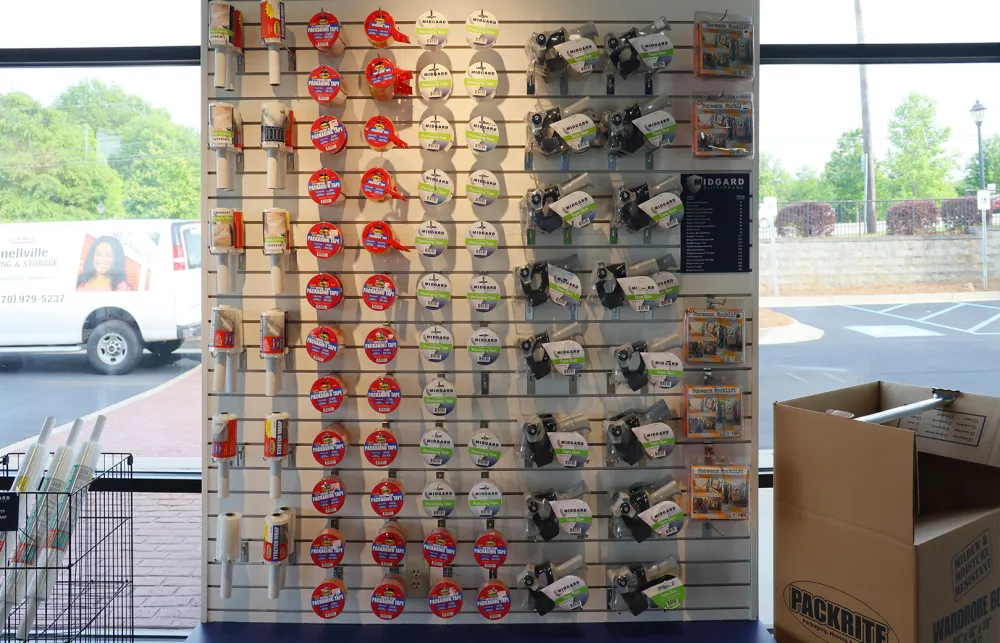 a large display of shoes