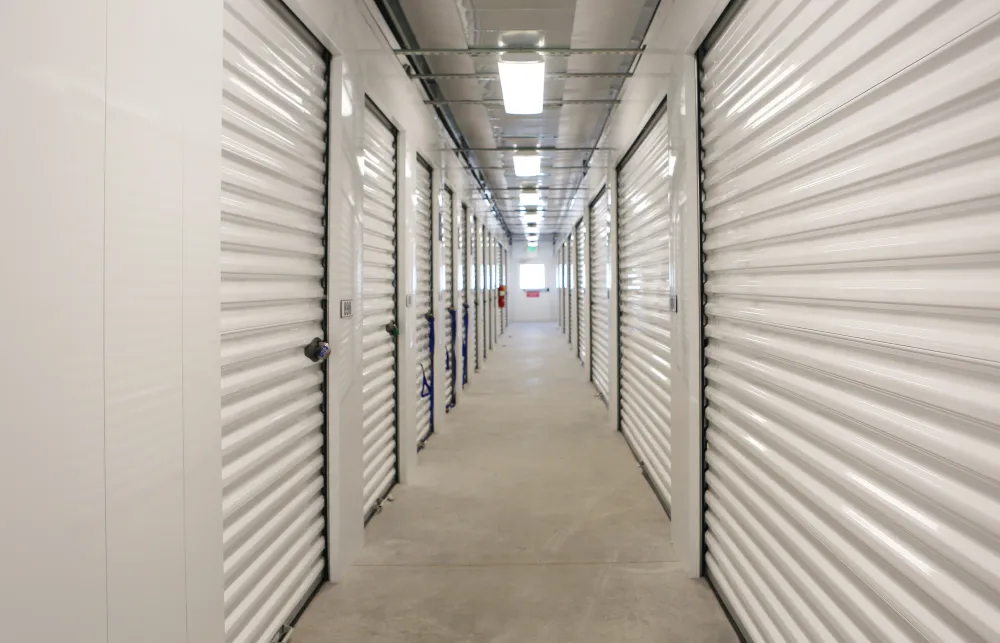 a long hallway with white walls