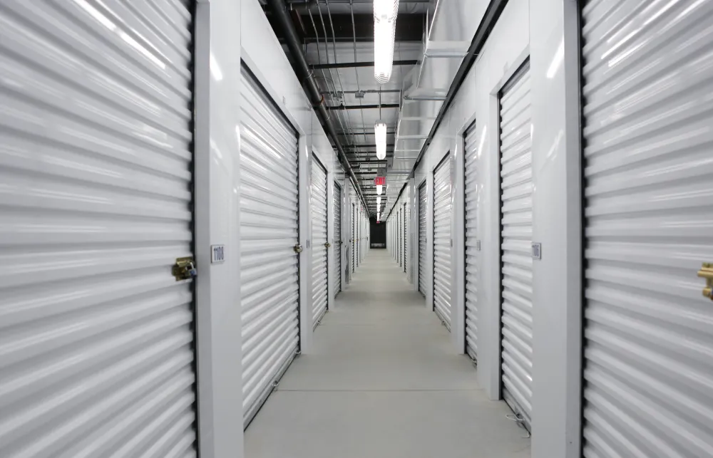 a long hallway with white walls