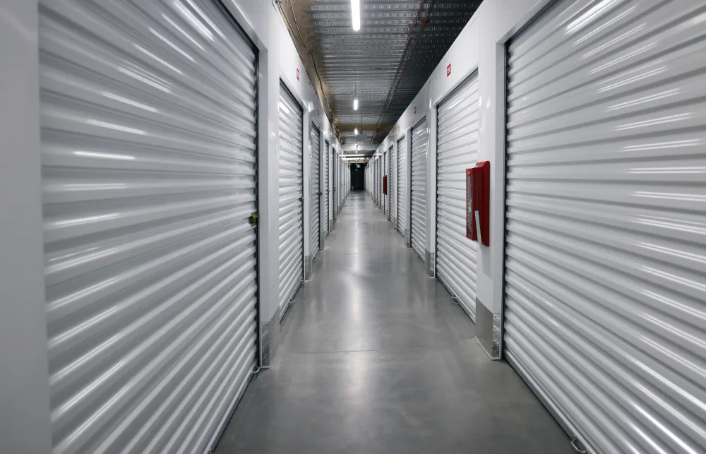 a long hallway with white walls