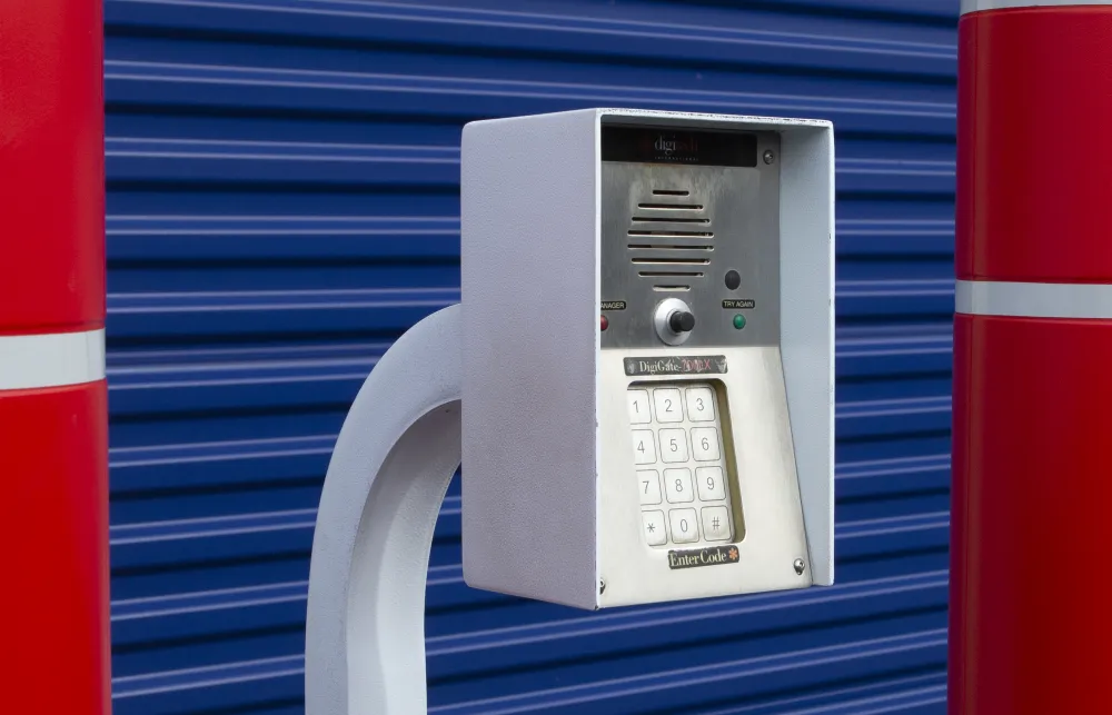 a white and grey telephone