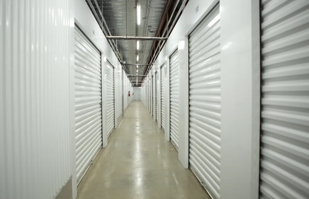 a long hallway with white walls