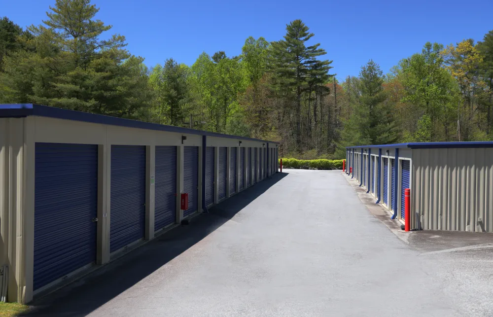 a row of garages