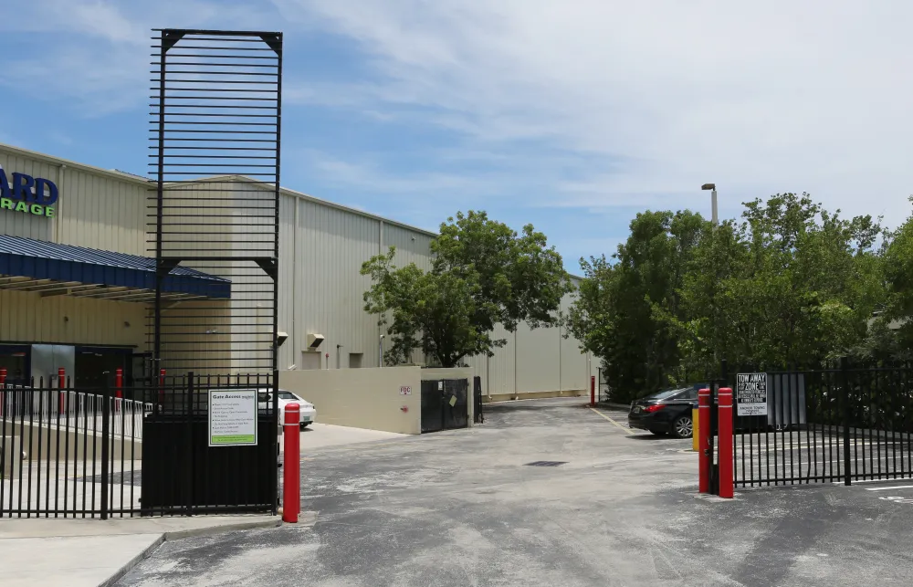 a building with a fence around it