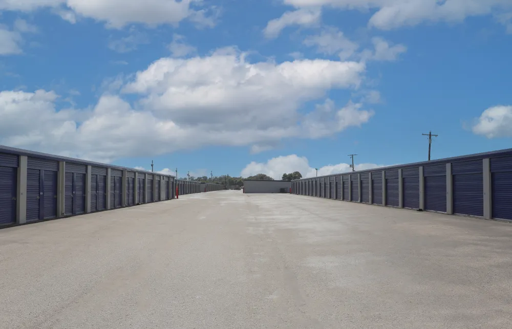 a row of metal containers