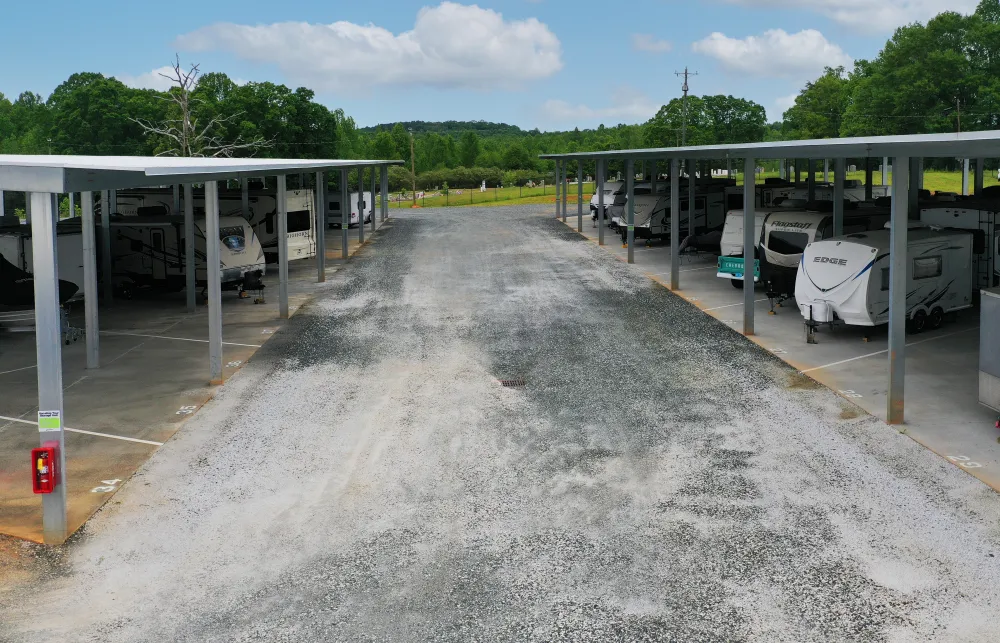 a flooded parking lot