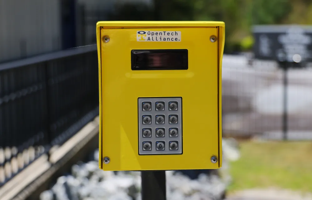 a yellow and black telephone