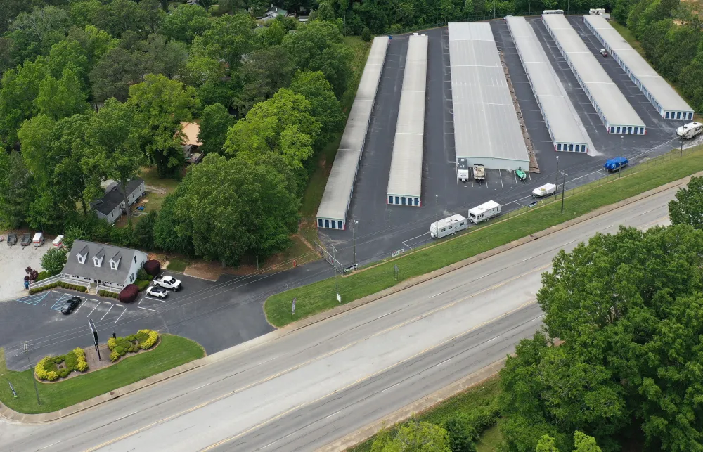 a high angle view of a road