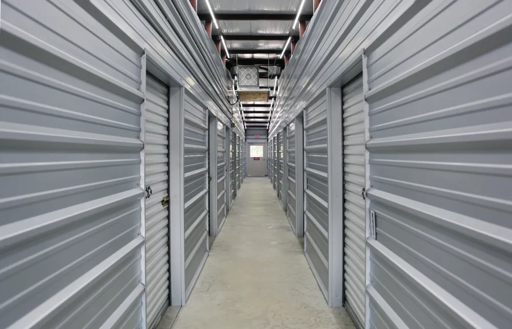 a long hallway with white walls