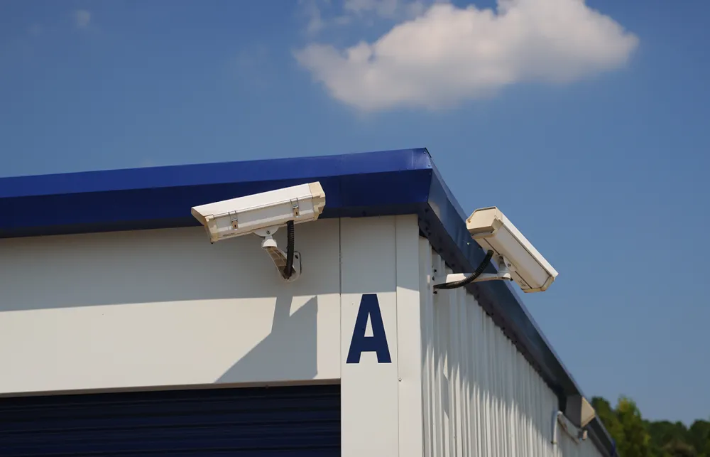 a white building with a blue sky