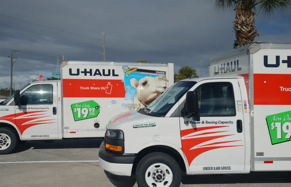 a couple of white trucks