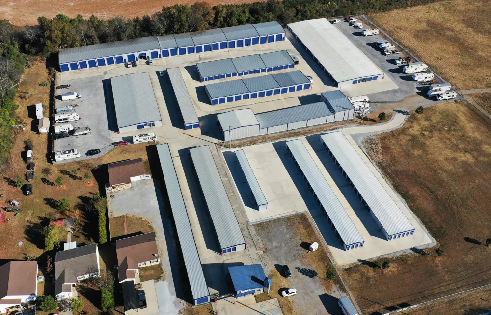 aerial view of a building