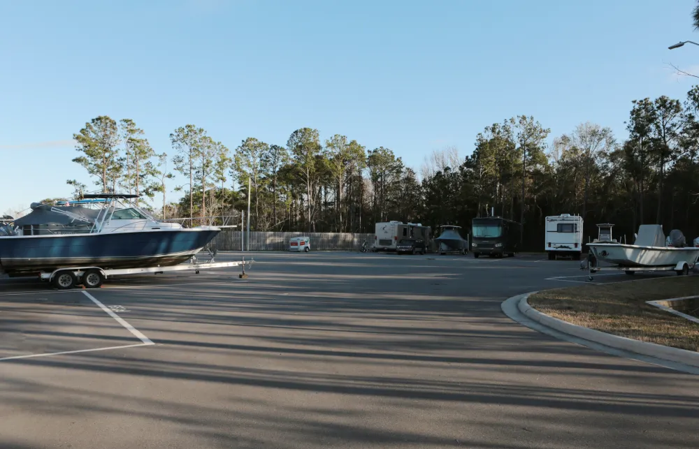 a boat on a trailer