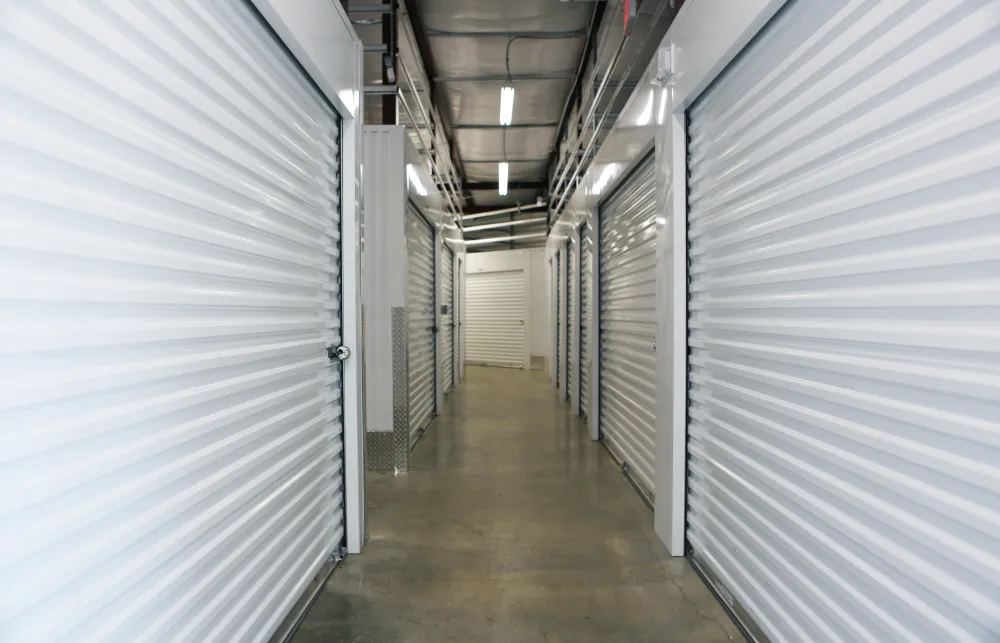 a long hallway with white walls