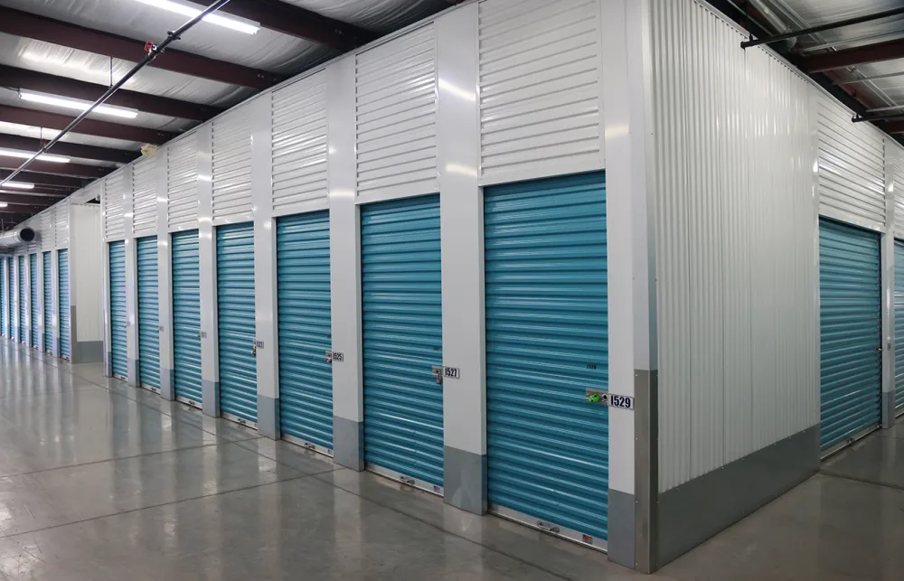 a row of white lockers