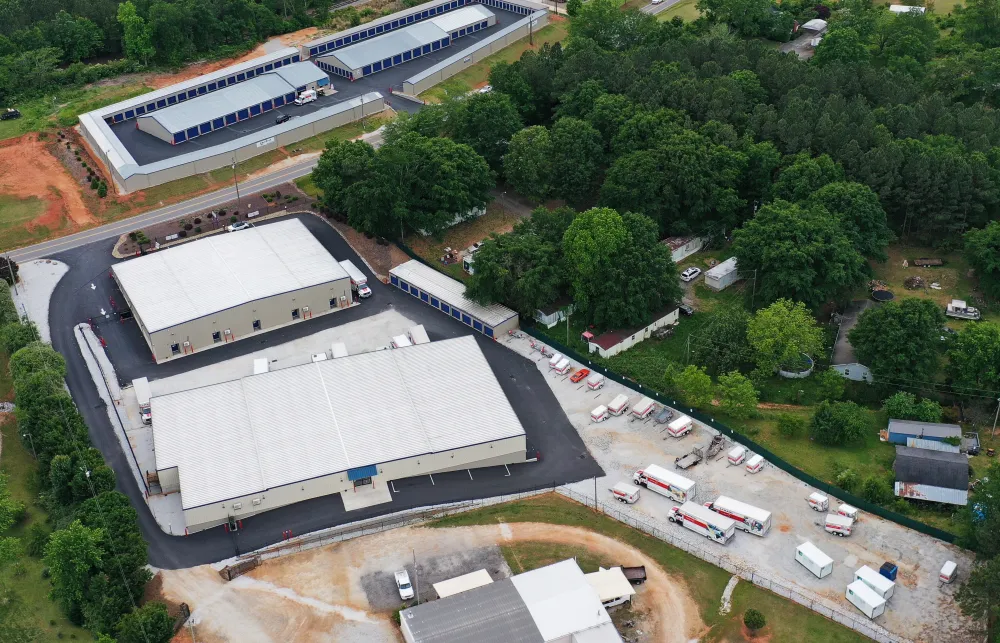 aerial view of a large building