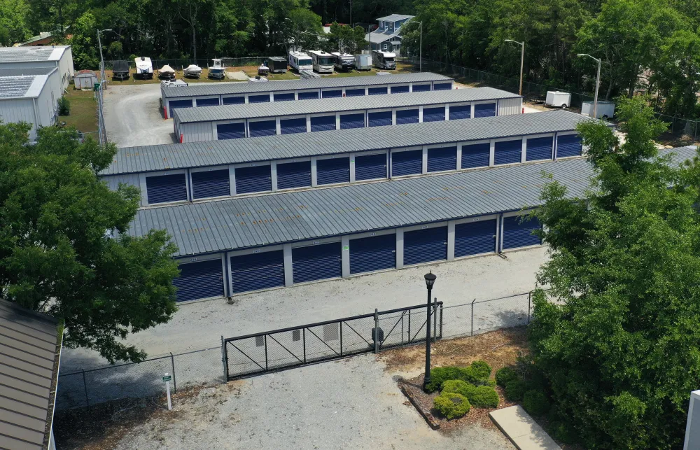 a building with a parking lot