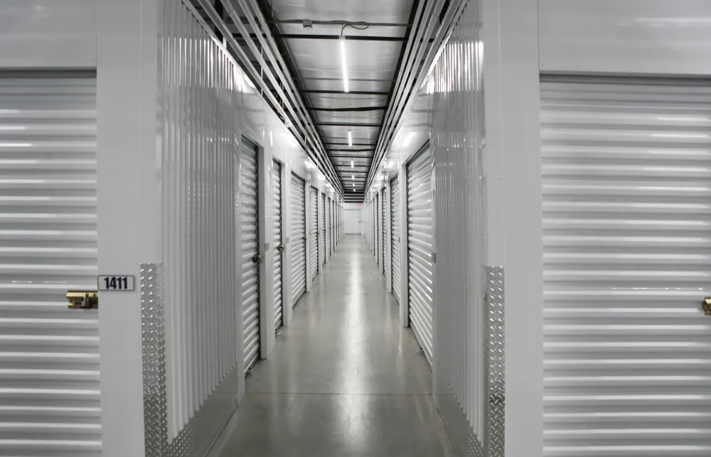 a long hallway with white walls