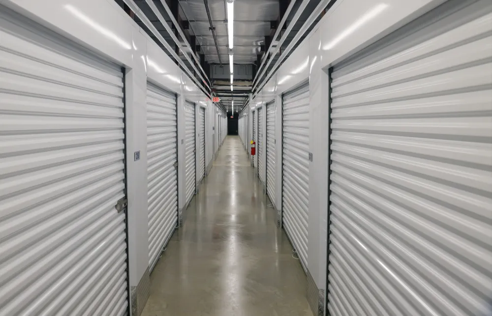 a long hallway with white walls