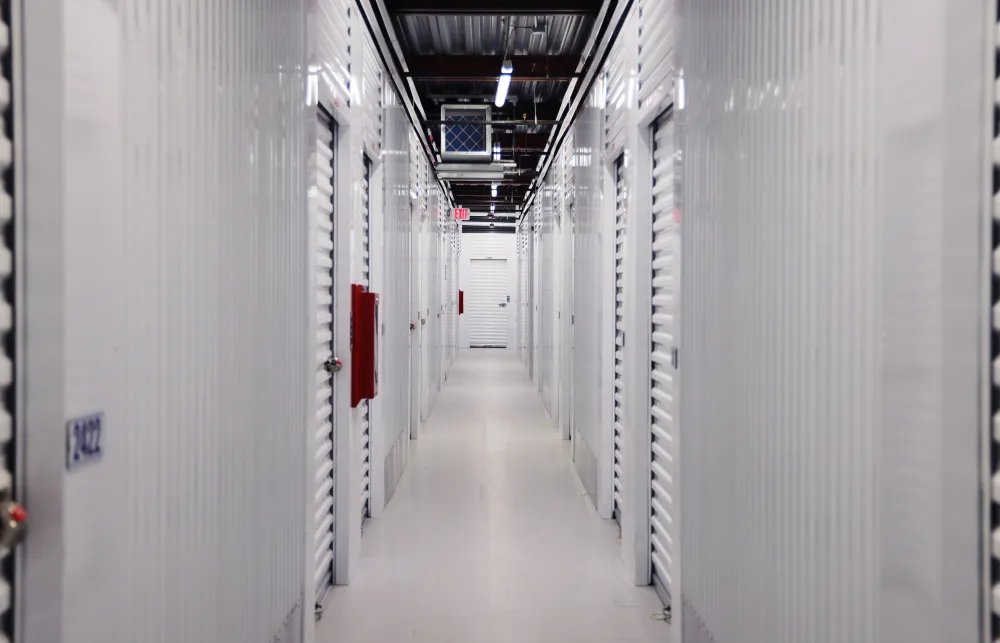 a long hallway with many computer servers