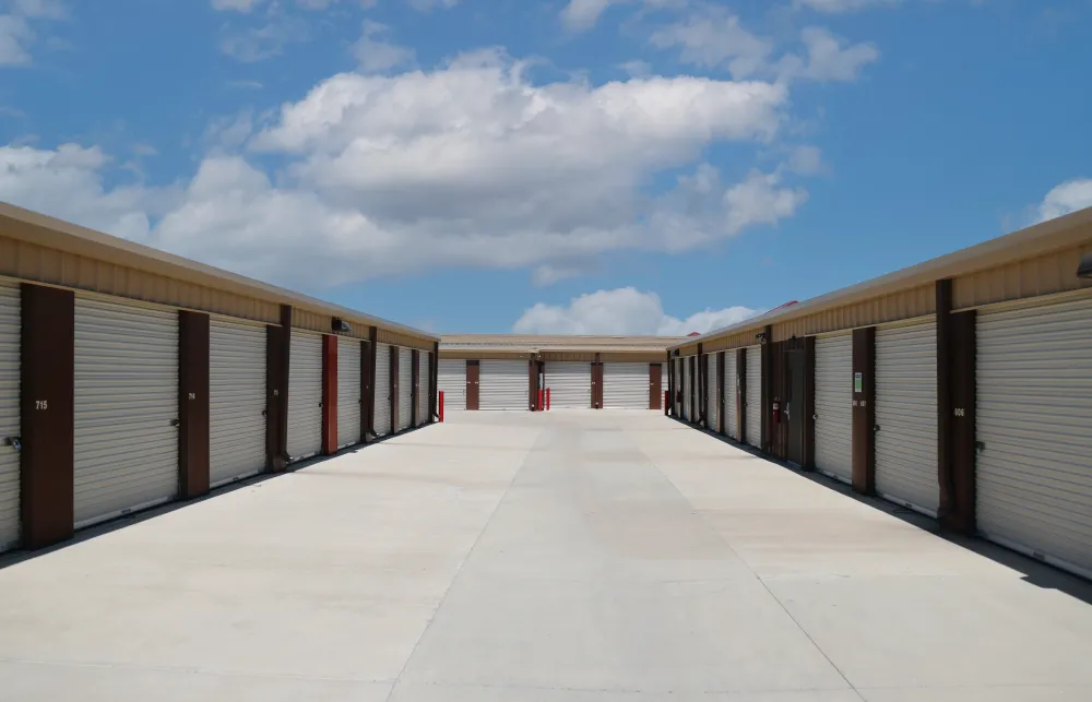 a row of garages