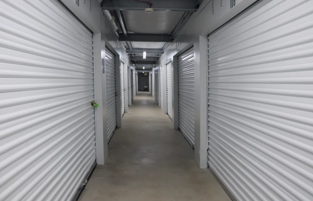 a long hallway with white walls