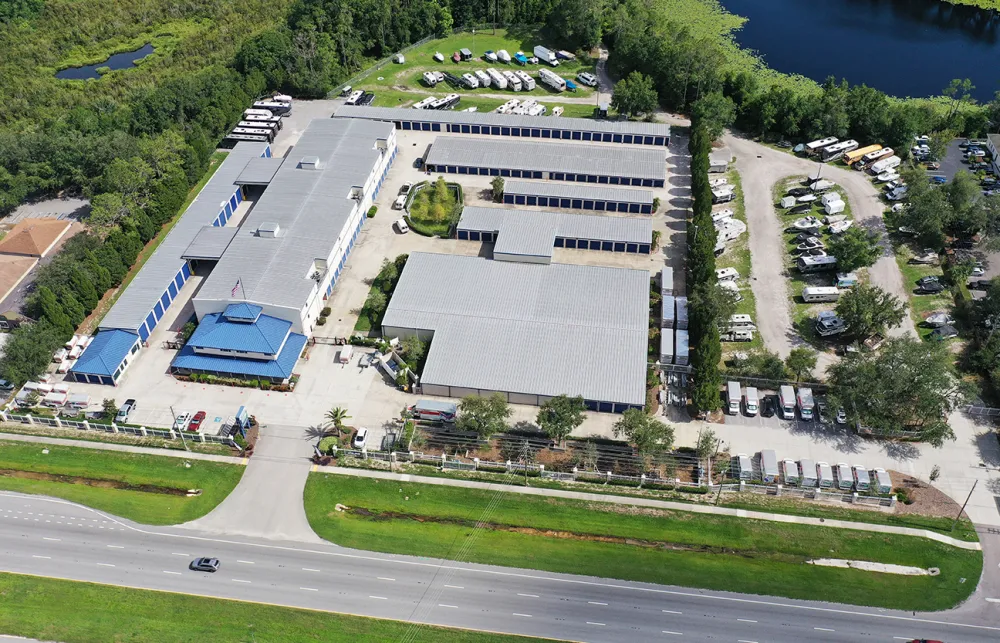 a high angle view of a building