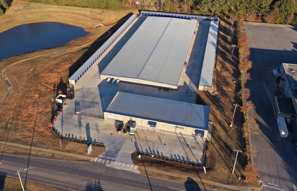 a building with a roof