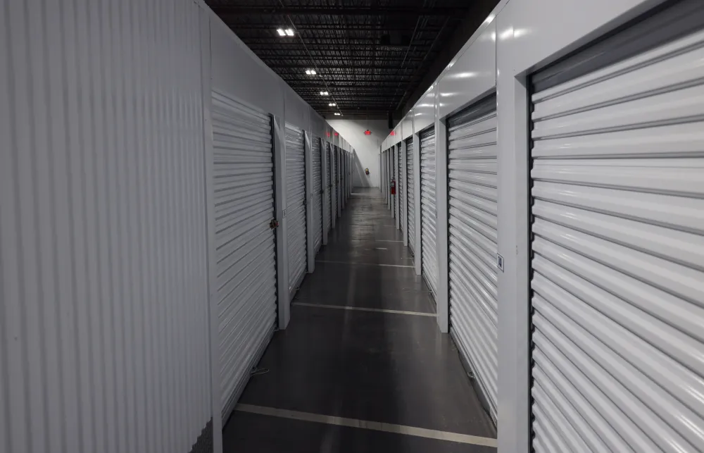 a long hallway with white walls