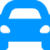 a blue car with a white background