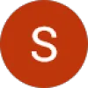 White letter S on a solid red circular background