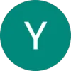 White letter Y on a teal circular background icon