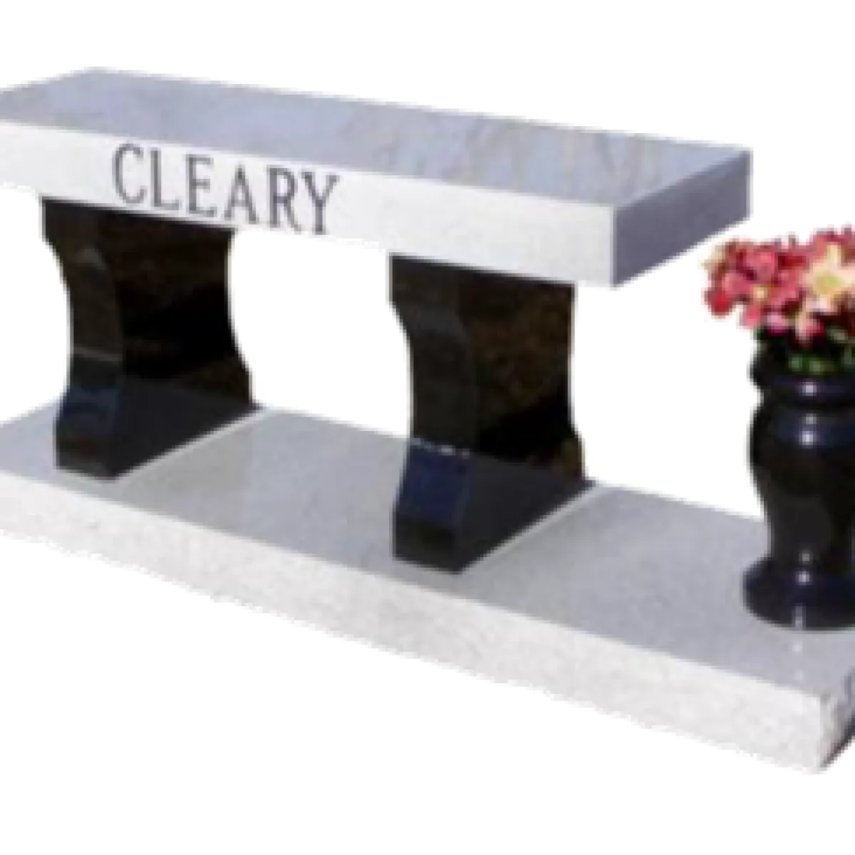 Graveside Memorial Benches - Cemetery Granite Benches