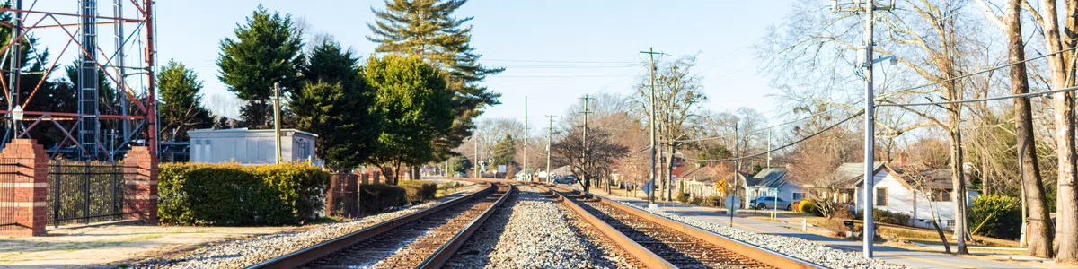 train tracks in Crabapple, GA