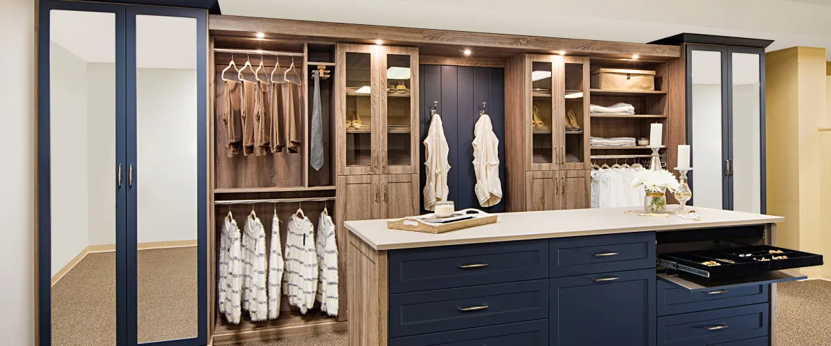 a bathroom with a large glass door