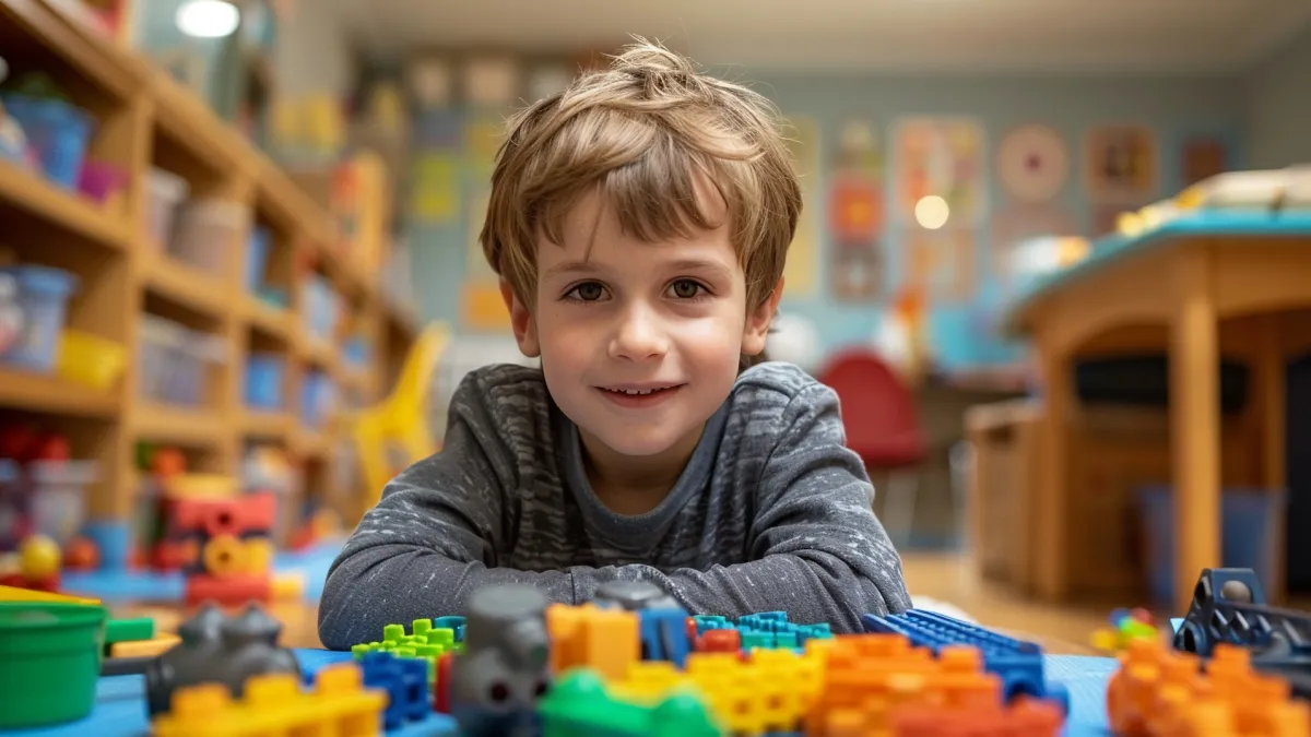 an autistic boy doing ABA therapy in Lawrenceville, GA