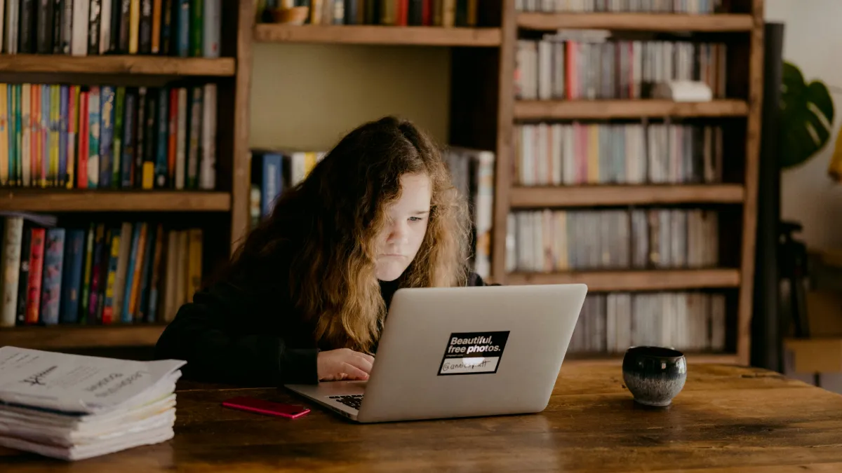 a person using a laptop