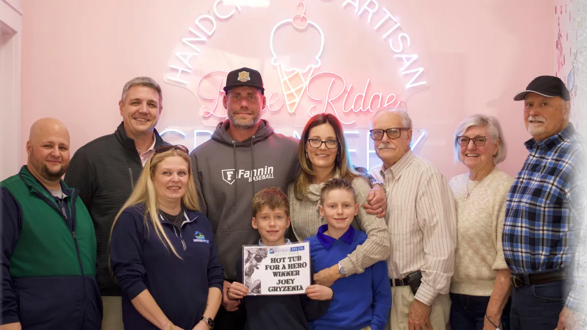 Joey Gryzenia Named Hot Tub for a Hero Recipient