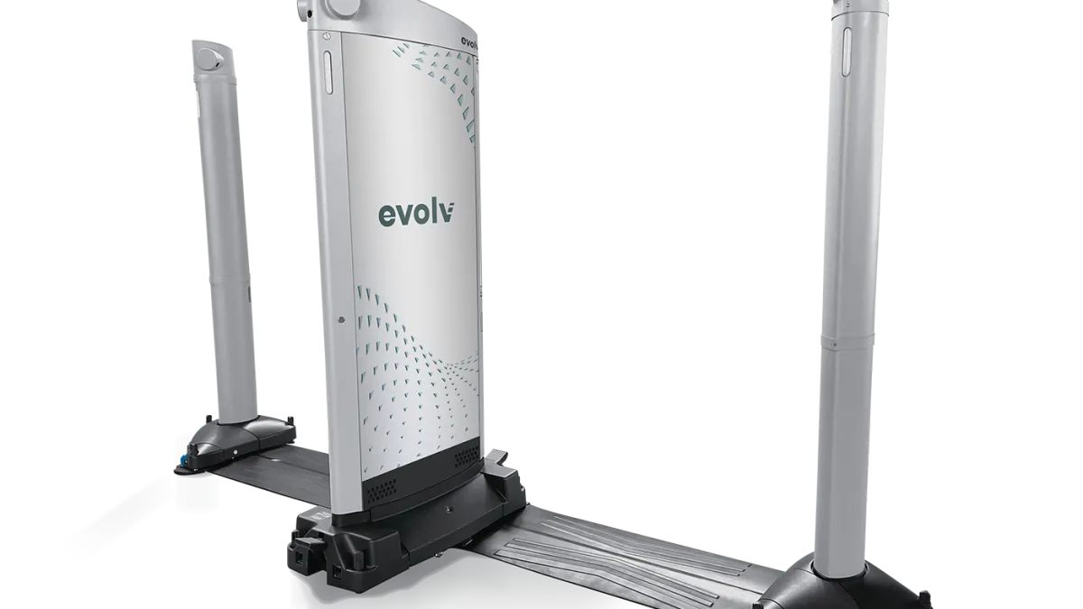 Evolv Technology's state-of-the-art security screening system with sleek design and advanced technology.