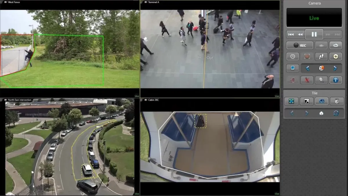 Genetec omnicast being used for video surveillance