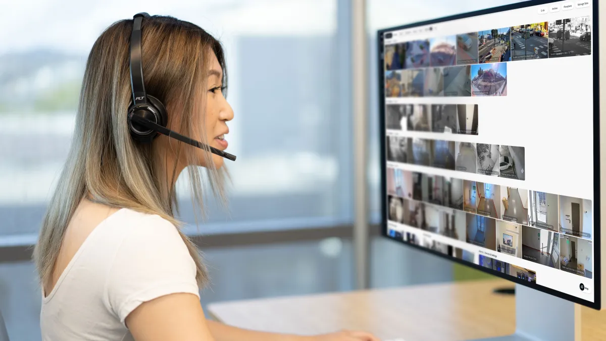 a woman using the verkada command center