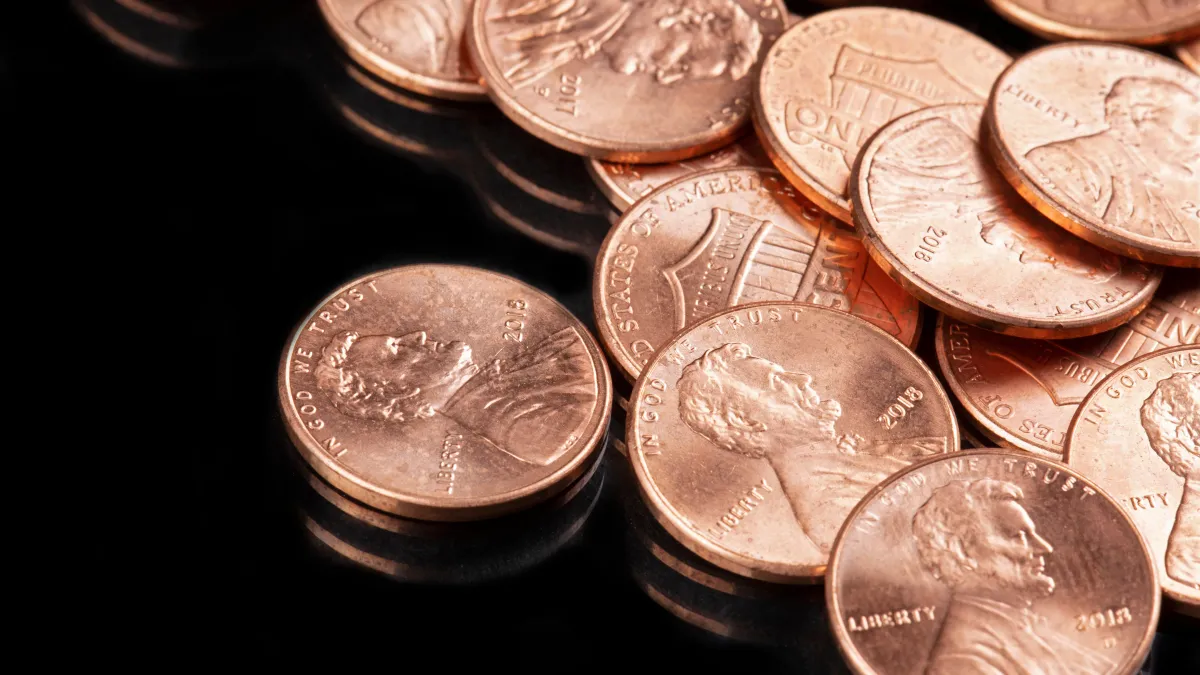 a pile of coins