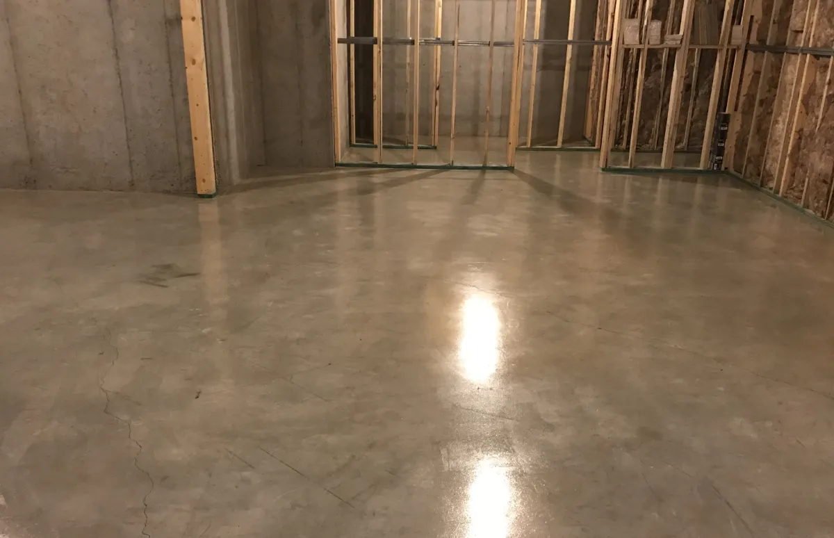 Clear Sealer Studded basement