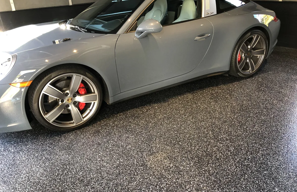 car parked in a garage