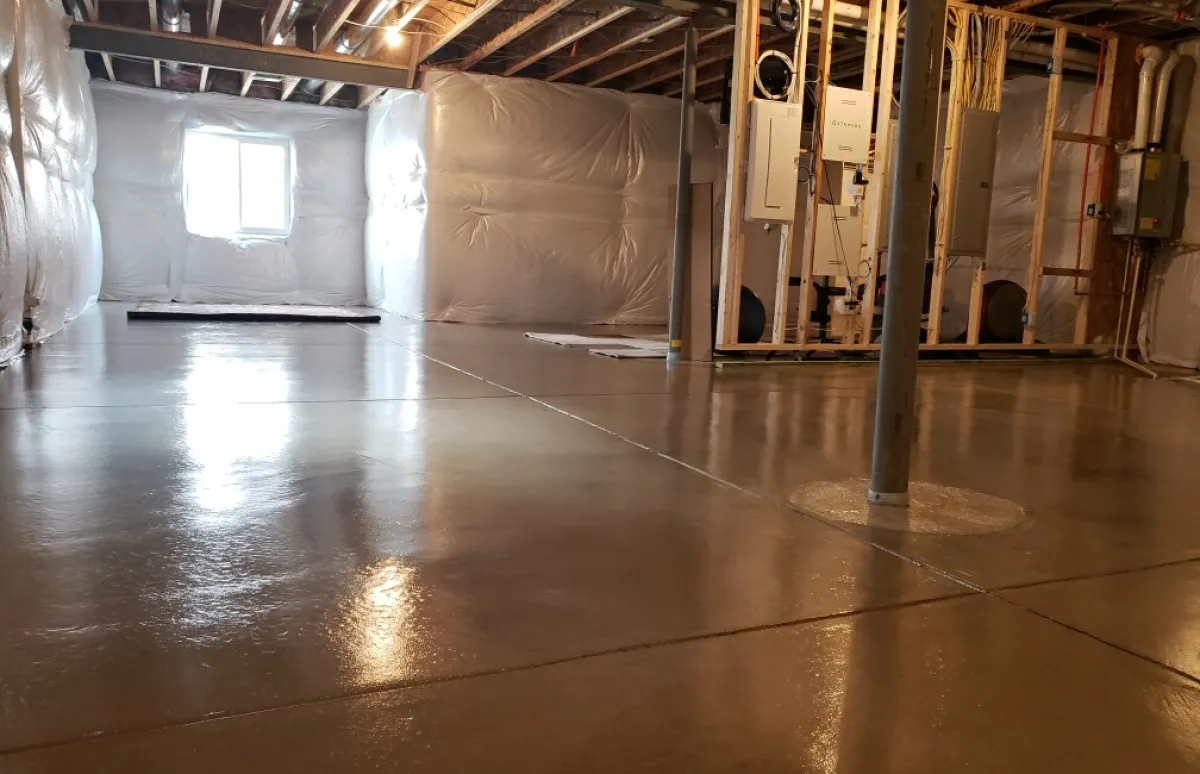 Clear Sealer Unfinished Basement